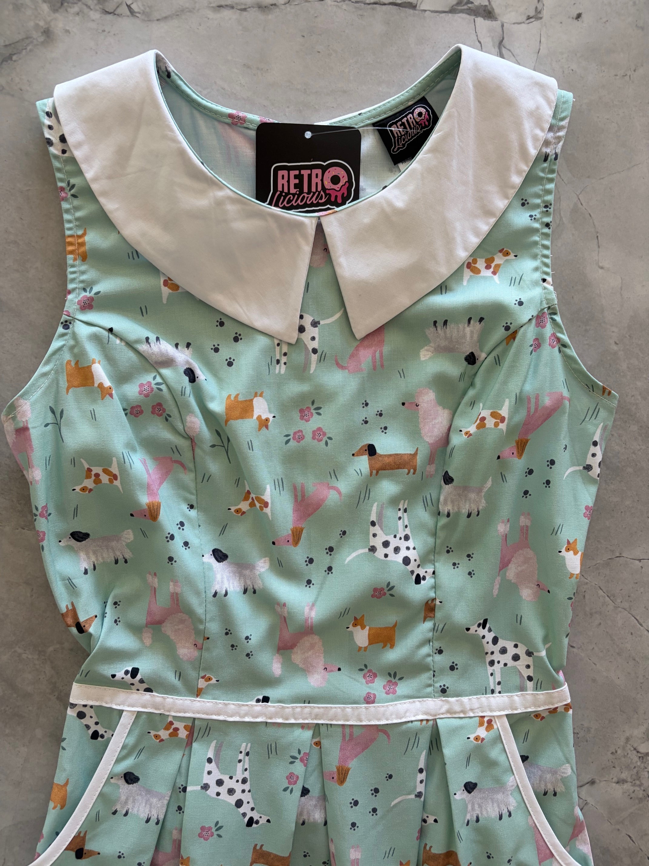 Retrolicious dogs collared dress featuring a stylish and comfortable design, perfect for small pets or fashionable pups.