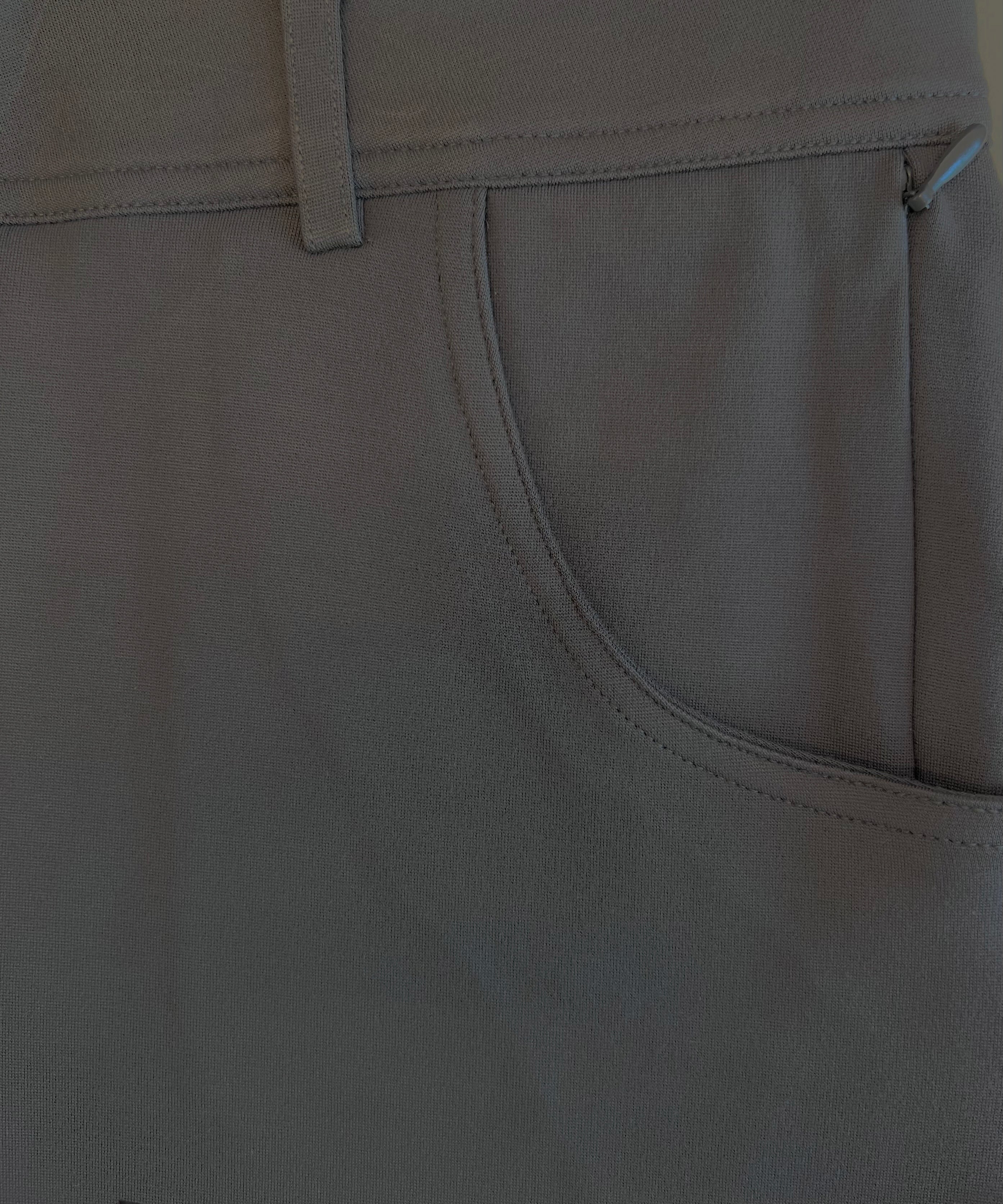 Dark charcoal men's stretch chinos by LEVINAS® Official from the Super - Stretch collection, casual performance pants.