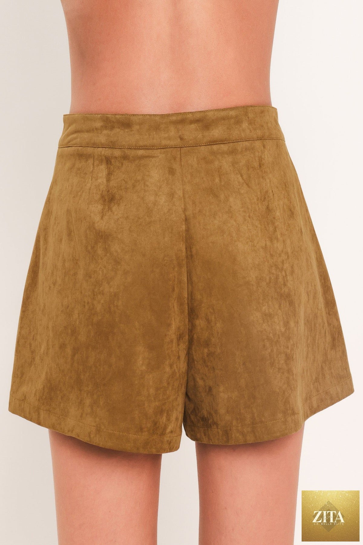 AMBER ARABESQUE AURA FAUX SUEDE SHORTS