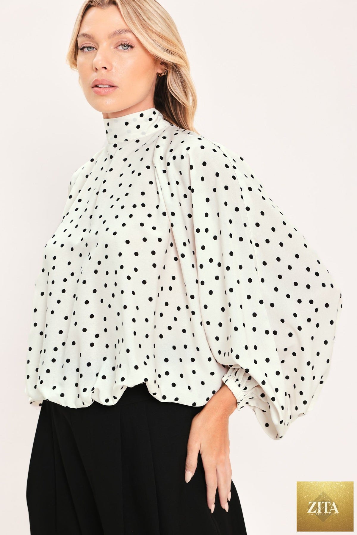 PEARL SPECKLE CHIC WOVEN TOP