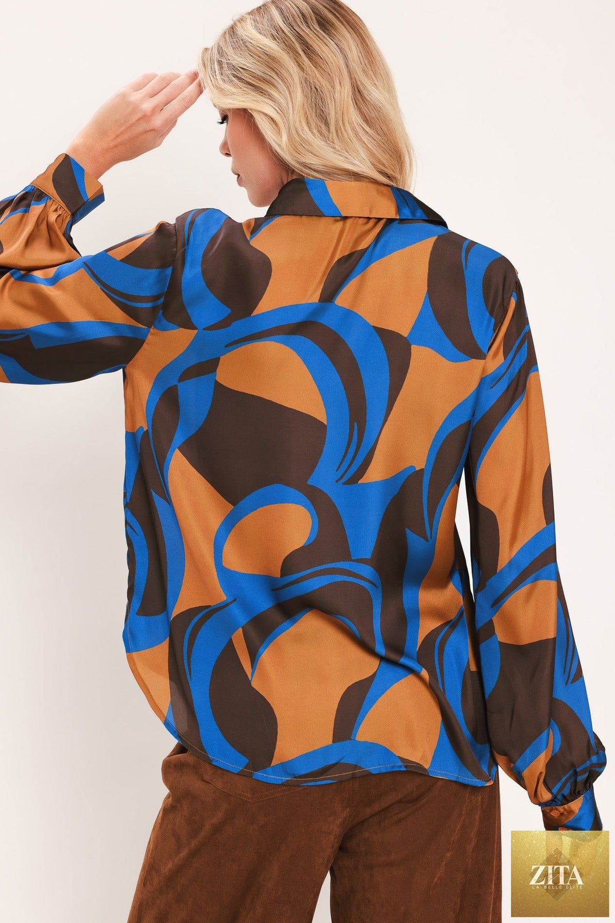 SIENNA WAVE STATEMENT WOVEN TOP