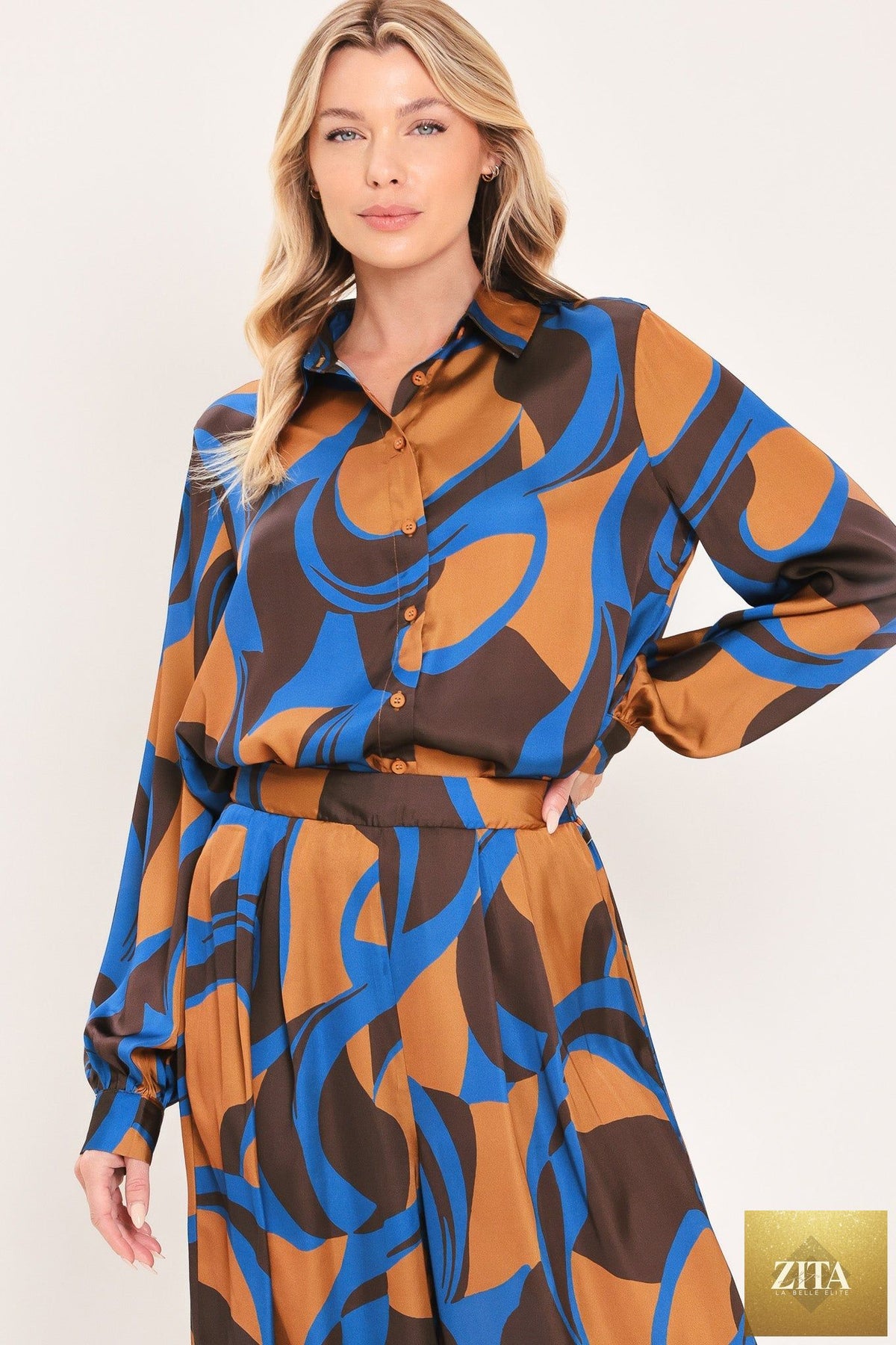 SIENNA WAVE STATEMENT WOVEN TOP