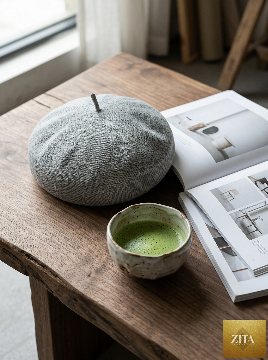 Linen Knit Beret Hat for Women Lightweight Breathable Summer Artist Cap