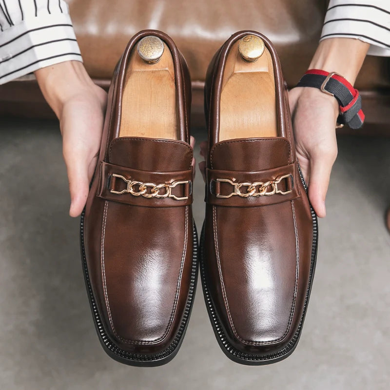 Slip-on Men Formal Wear Casual Leather Shoes