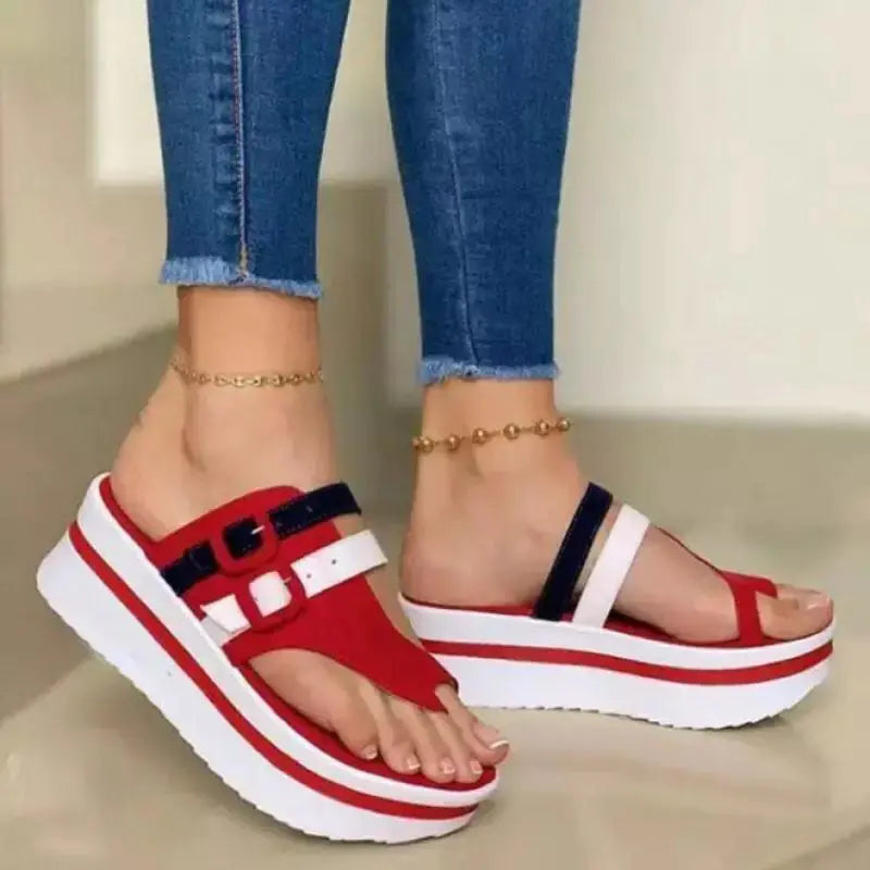 Women's Wedge Heel Platform Sandals and Slippers