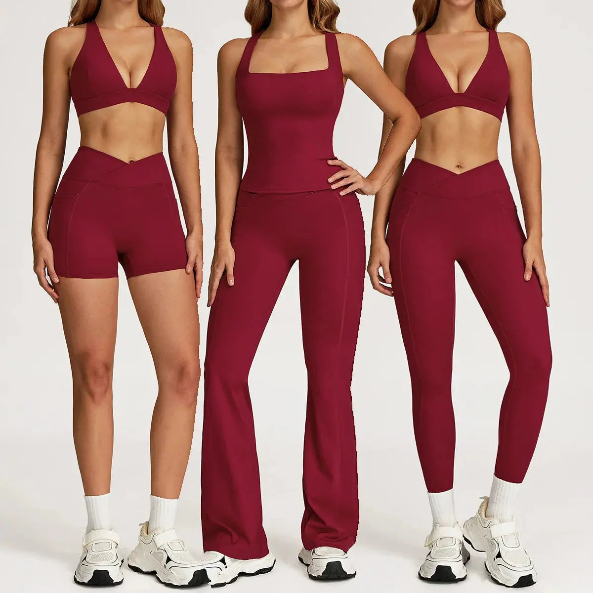 Yoga Set 2 Pieces Workout Outfits Fitness Sportswear Gym Tracksuit High Waist Leggings Sports Vest Athletic Wear Women Clothes ZITA LA BELLE ÉLITE