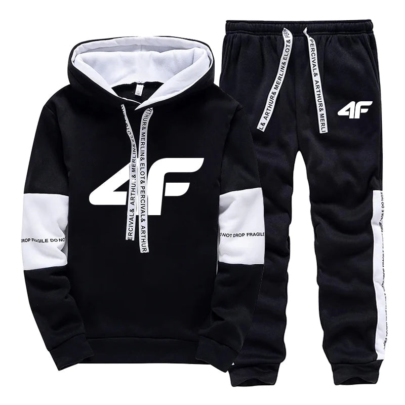 Sports Hot Sale Men's Tracksuit Hooded Long Sleeves Casual Single Piece Sweatshirts And Daily Sweatpants Comfort Outdoor Jogging ZITA LA BELLE ÉLITE