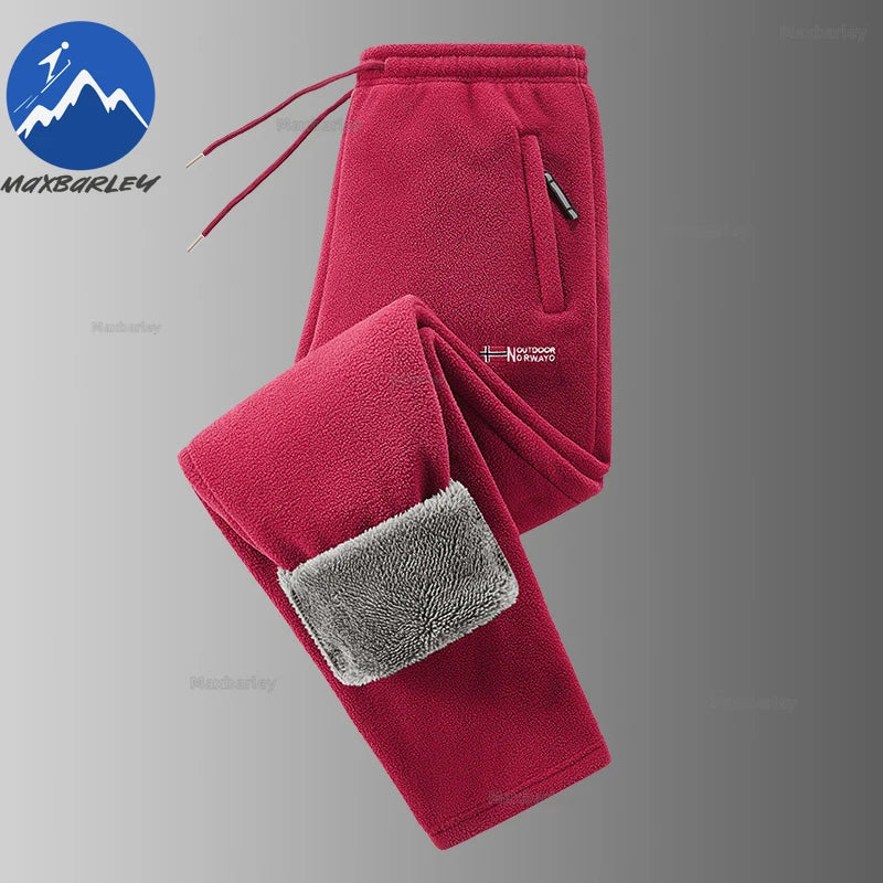 Maxbarley Winter Sportswear Set Mens Retro Training Thick Fleece Jacket + Pants Two Piece Set Casual Ski Running Tracksuit Suit ZITA LA BELLE ÉLITE