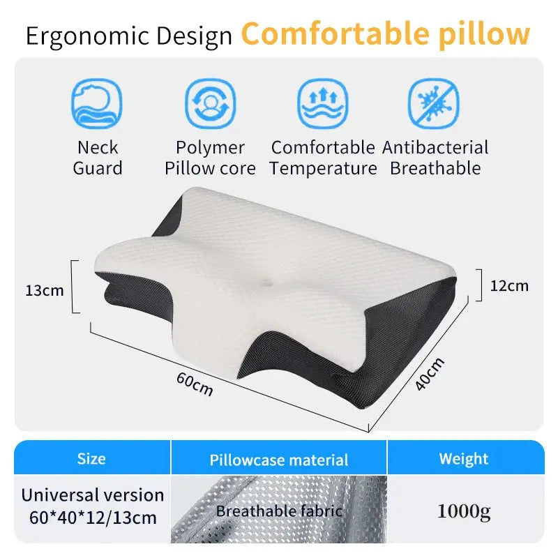 2025 Adult Side Sleeping Memory Foam Pillow Single Side Slow Rebound Cervical Vertebra Pillow Core Sleep Aid Space Cotton Pillow ZITA LA BELLE ÉLITE