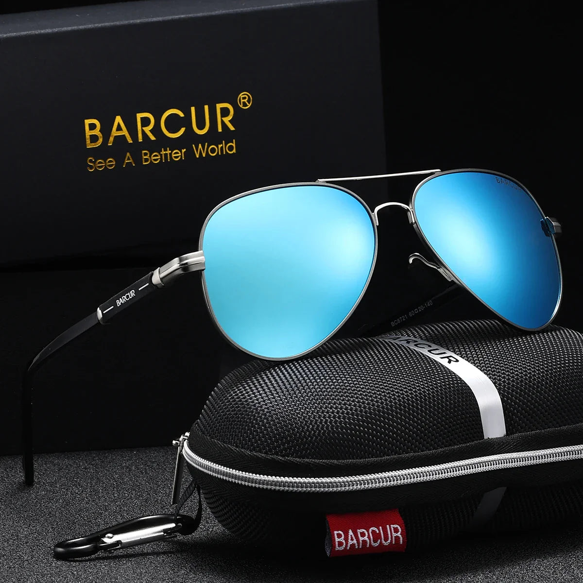 Stevvex BARCUR retro oversized pilot sunglasses with mirrored TAC lenses and stainless steel frame for outdoor summer sun protection.