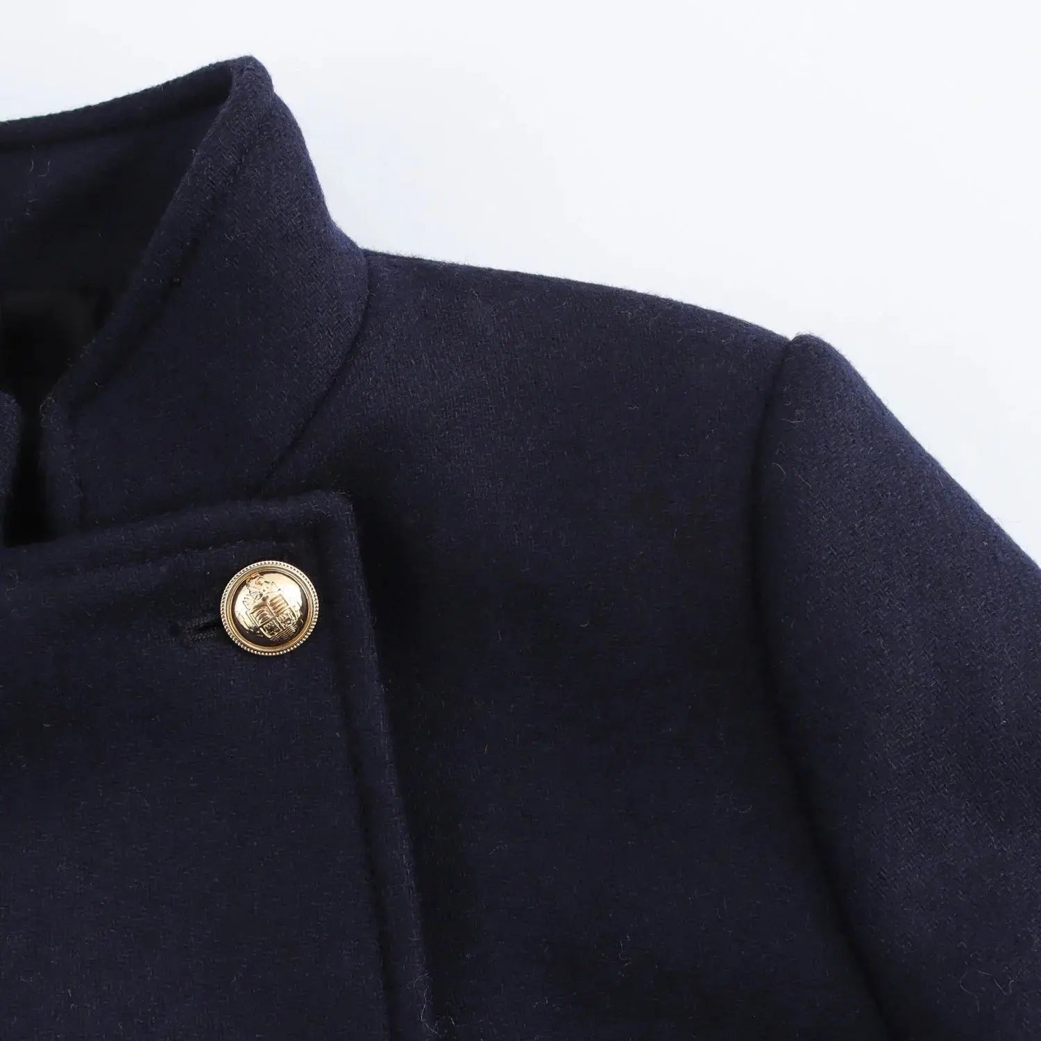 Winter Coat For Women 2024 Solid Lapel Double Breasted Long Cardigan Top Female Pokcet Streetwear Woman New In OuterCoat ZITA LA BELLE ÉLITE