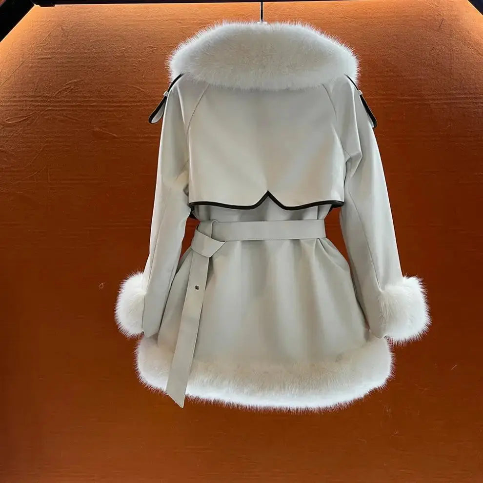 Ladies 2025 Winter Fake Fox Fur Coat Medium Long Sleeve Fluffy Teddy Jacket Women's New Warm Thicken Lined Luxury Casual Outwear ZITA LA BELLE ÉLITE