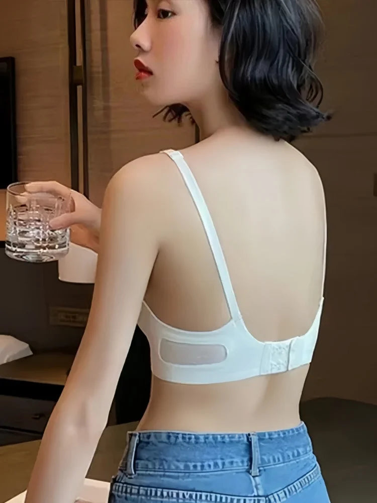 Seamless Bras for Women Wireless Bra Push Up Deep V Comfort Underwear