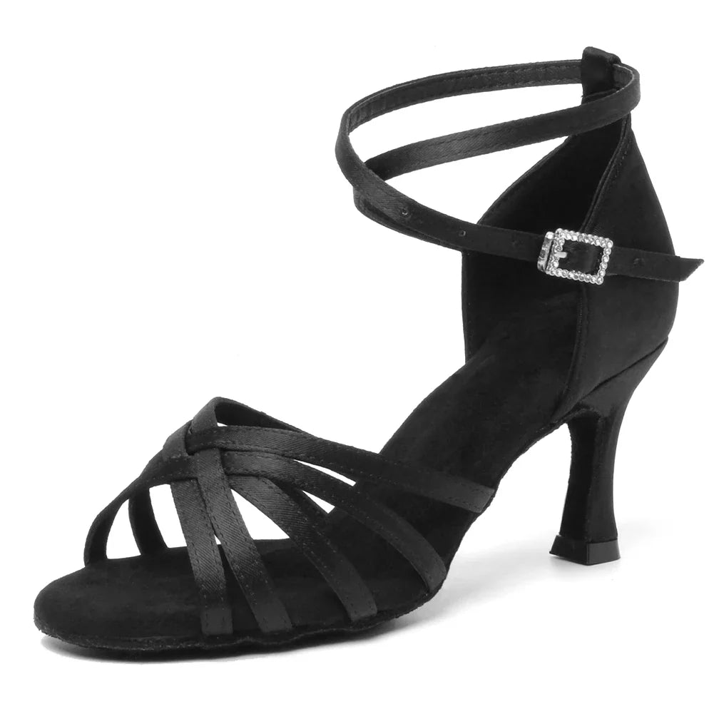 Latin Dance Shoes Women Suede Soles Tango Indood Dan Shoescing Cuban Heels Party High Heel Ballroom Dance Shoes Wholesale