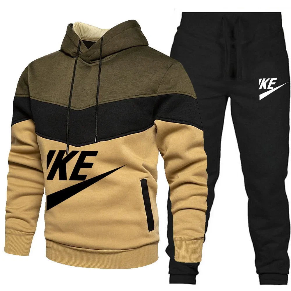 2025 New Autumn Winter Men's Sets Zipper Hoodie+Pants Pieces Casual Tracksuit Male Sportswear Brand Clothing Sweat Suit ZITA LA BELLE ÉLITE