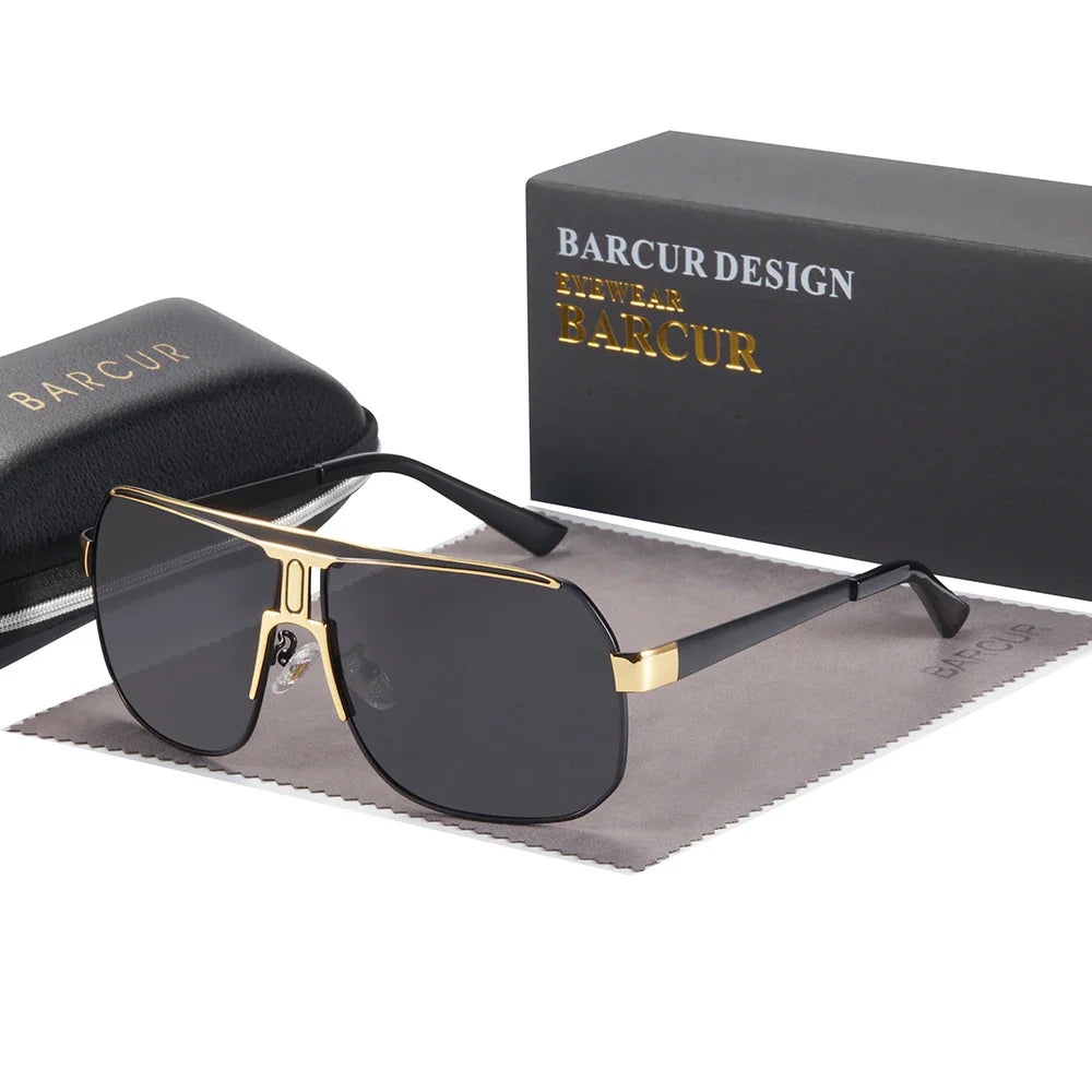 Stevvex BARCUR polarized sports sunglasses for men with gradient lenses, UV400 protection, ideal for fishing, driving, hiking, and outdoor activities.