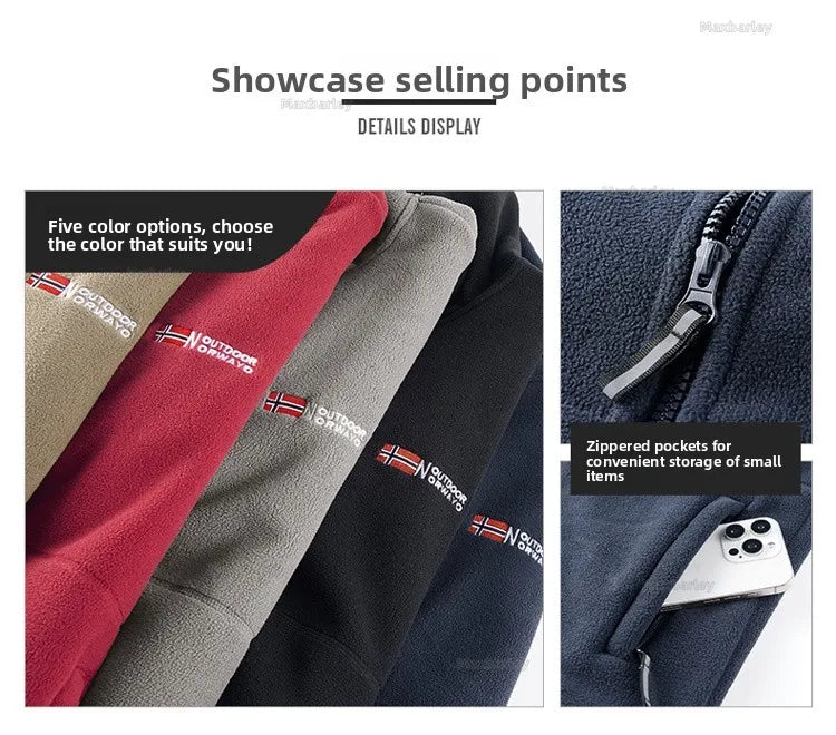 Maxbarley Winter Sportswear Set Mens Retro Training Thick Fleece Jacket + Pants Two Piece Set Casual Ski Running Tracksuit Suit ZITA LA BELLE ÉLITE