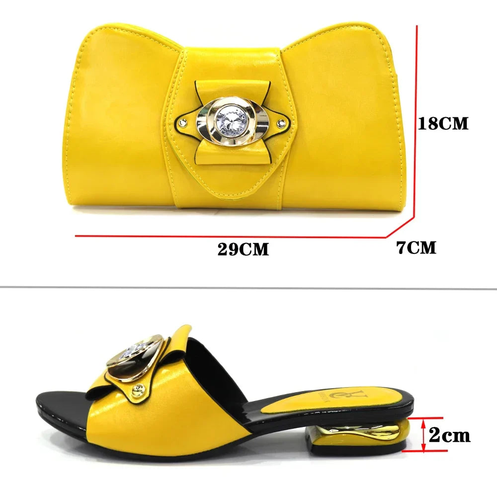 New Italian Shoes with Matching Bags Set EDL89