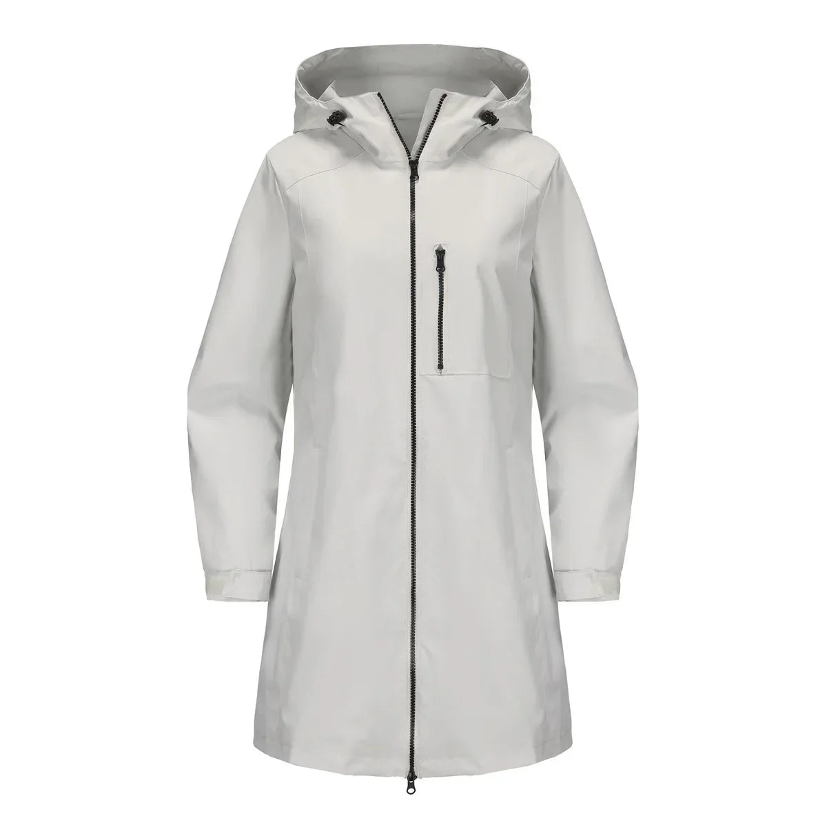 Spring Women's Hooded Long Jacket, Size S-3XL