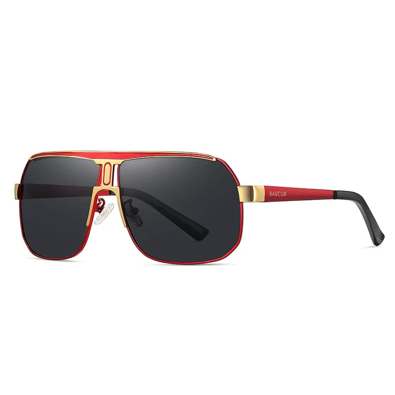 Stevvex BARCUR polarized sports sunglasses for men with gradient lenses, UV400 protection, ideal for fishing, driving, hiking, outdoor activities.