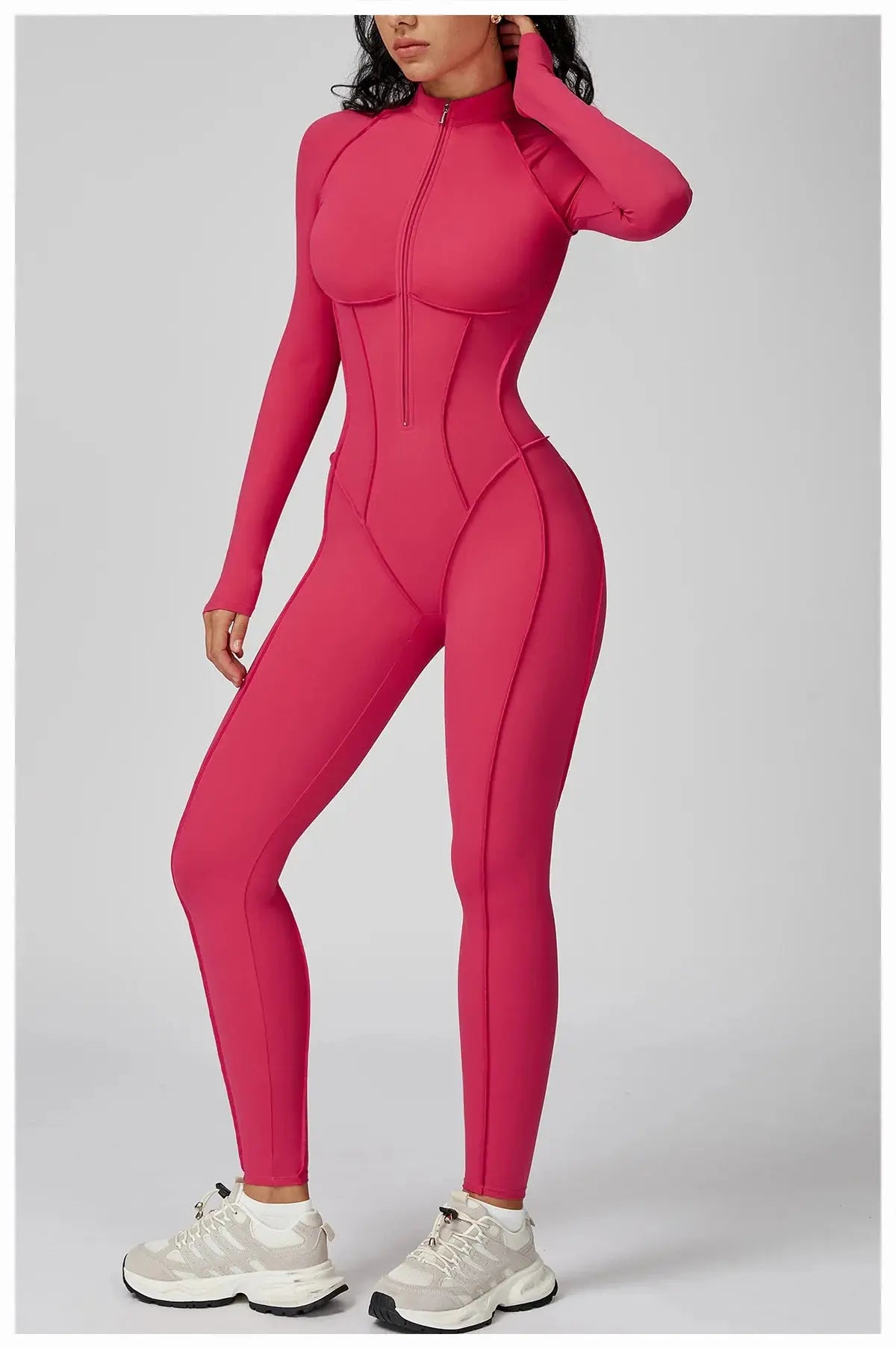 Yoga Set Women's Tracksuit Zipper Long Sleeve Jumpsuits One-Piece Suit Gym Push Up Workout Clothes Fitness Bodysuit Sportswear ZITA LA BELLE ÉLITE