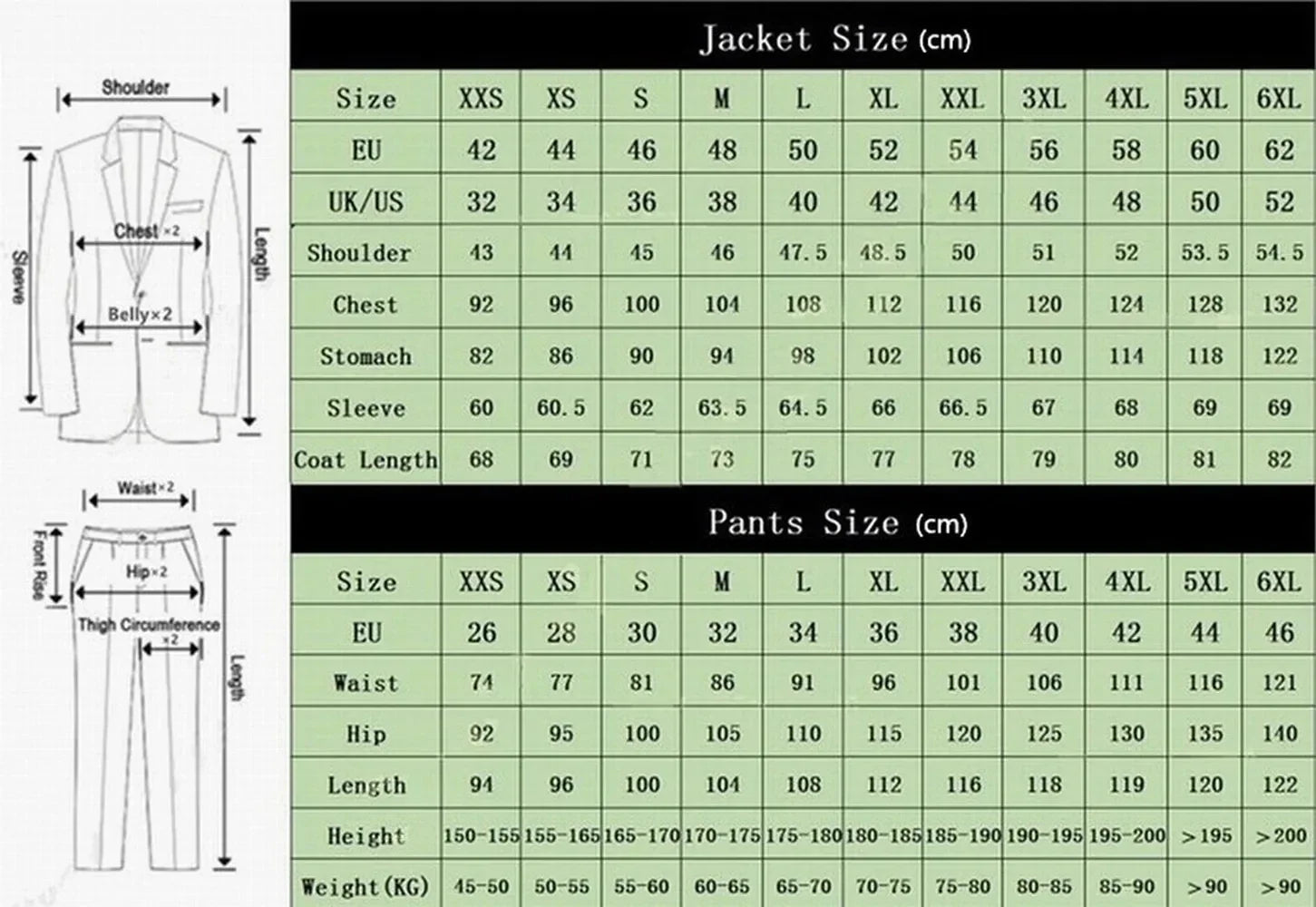 Men Business Formal Occasion Tuxedos Suit 2 Piece Set Blazer Pants