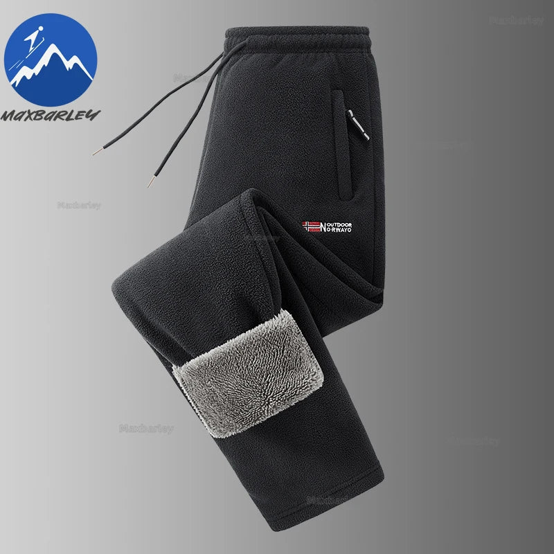 Maxbarley Winter Sportswear Set Mens Retro Training Thick Fleece Jacket + Pants Two Piece Set Casual Ski Running Tracksuit Suit ZITA LA BELLE ÉLITE