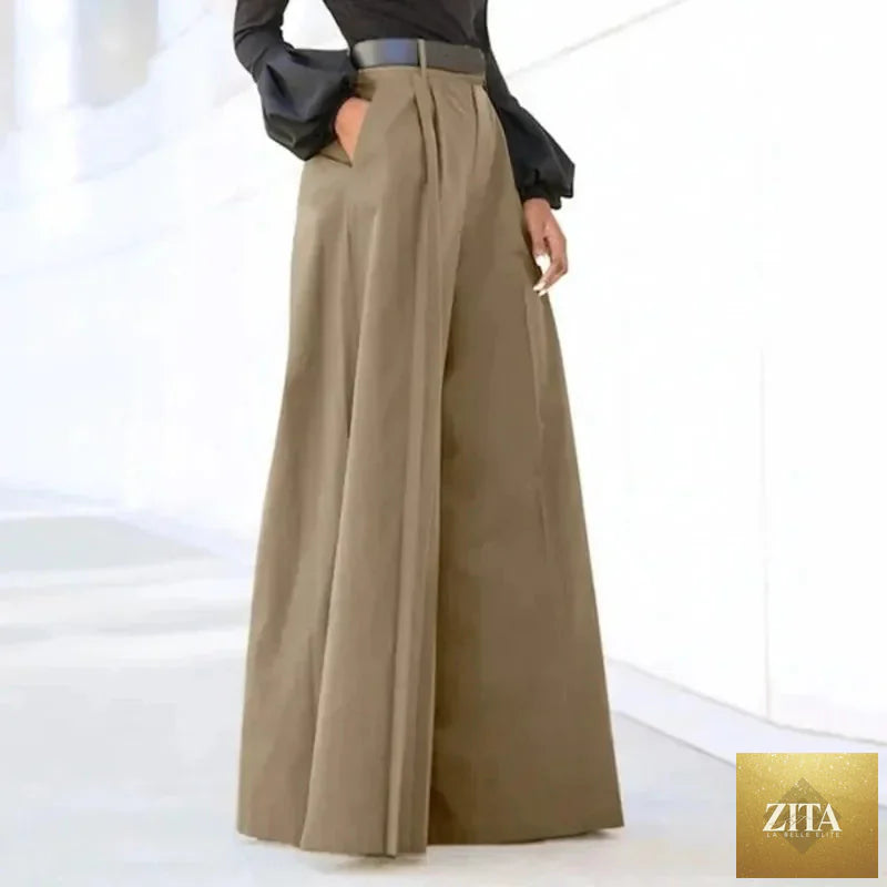 Women’s printed cotton palazzo travel pants by NS Superstore, cropped baggy trousers with pockets for summer and autumn wear.
