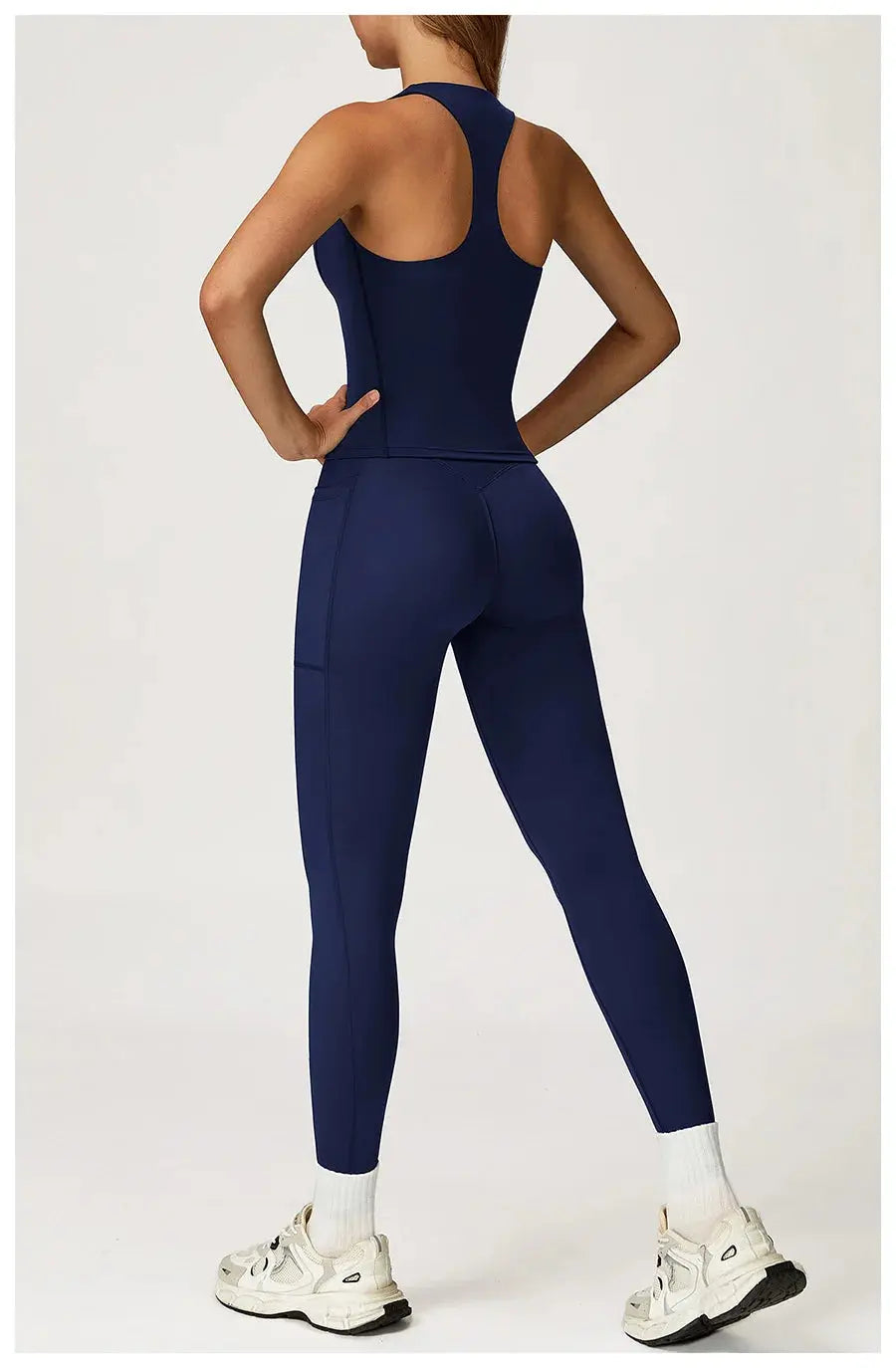 Yoga Set 2 Pieces Workout Outfits Fitness Sportswear Gym Tracksuit High Waist Leggings Sports Vest Athletic Wear Women Clothes ZITA LA BELLE ÉLITE