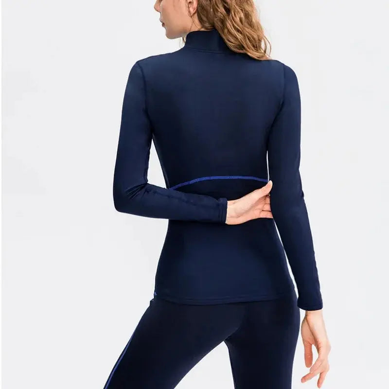 Autumn Winter Fleece Fitness Yoga Clothes Tight Fitting Sweatsuit Women Outdoor Running Sport Training Shirt Pants Two-piece Set ZITA LA BELLE ÉLITE