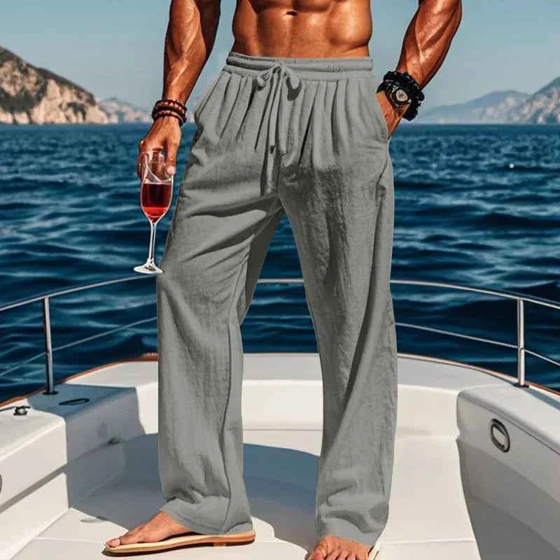Men's 16-Color Linen Yoga Pants Spring/Summer