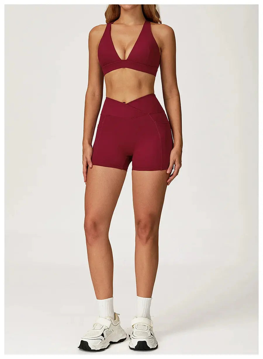 Yoga Set 2 Pieces Workout Outfits Fitness Sportswear Gym Tracksuit High Waist Leggings Sports Vest Athletic Wear Women Clothes ZITA LA BELLE ÉLITE