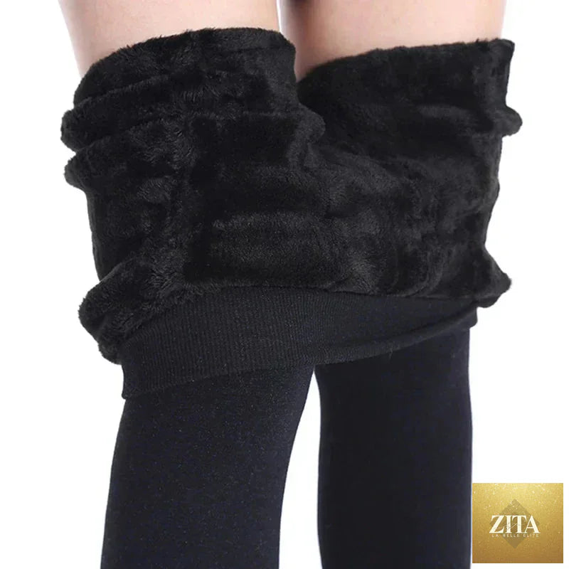 Women Winter Leggings – High Waist Warm Velvet Stretch Pants