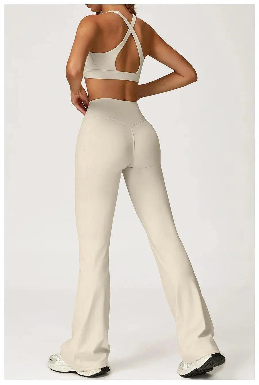 Yoga Set 2 Pieces Workout Outfits Fitness Sportswear Gym Tracksuit High Waist Leggings Sports Vest Athletic Wear Women Clothes ZITA LA BELLE ÉLITE