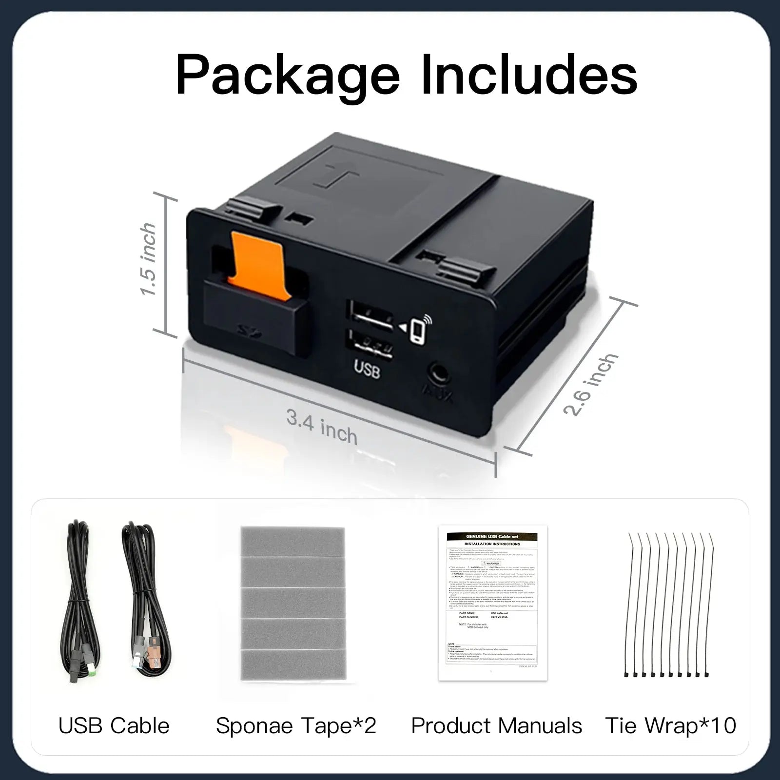 NEW P3 For Wireless Apple CarPlay Android Auto Adapter USB Hub OEM for Retrofit Mazda 2 3 6 CX3 CX5 CX8 CX9 MX5 TK78669U0C Kit ZITA LA BELLE ÉLITE