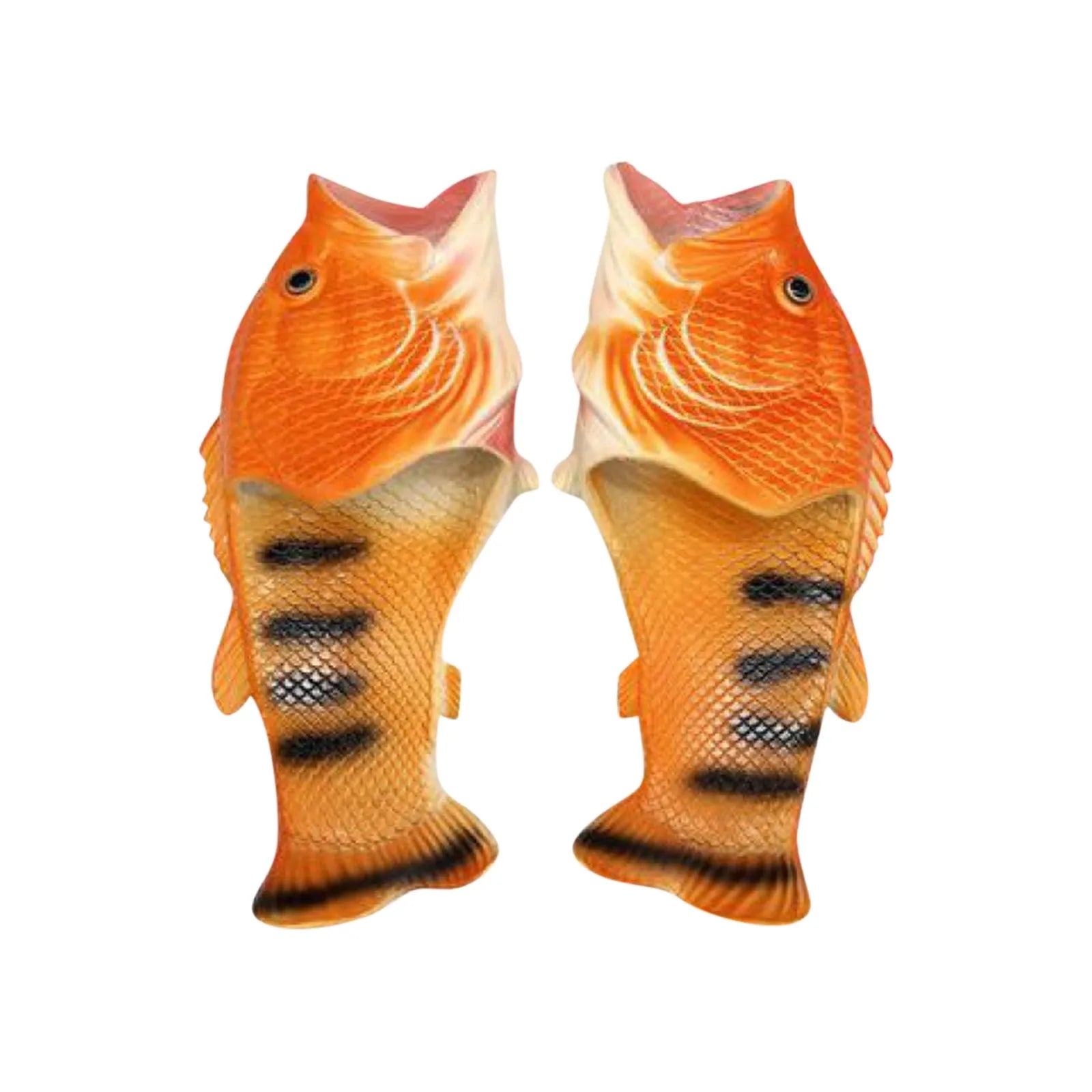 Funny fish slippers for women and families, large size summer beach shoes, pair of colorful parent-child sandals from LadyShow.