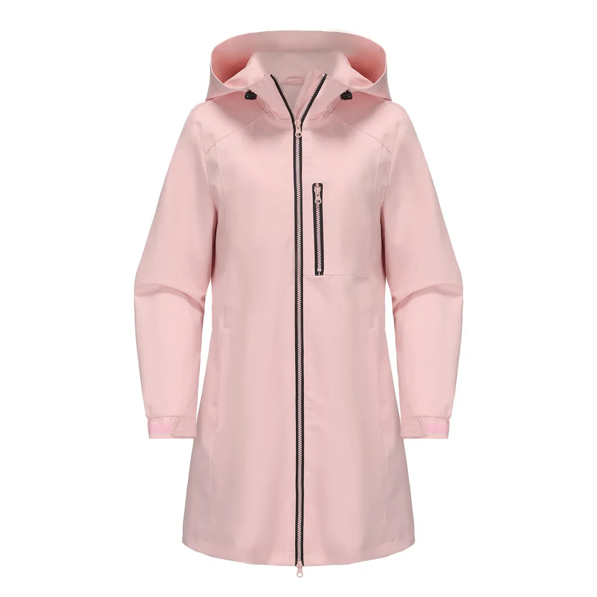 Spring Women's Hooded Long Jacket, Size S-3XL