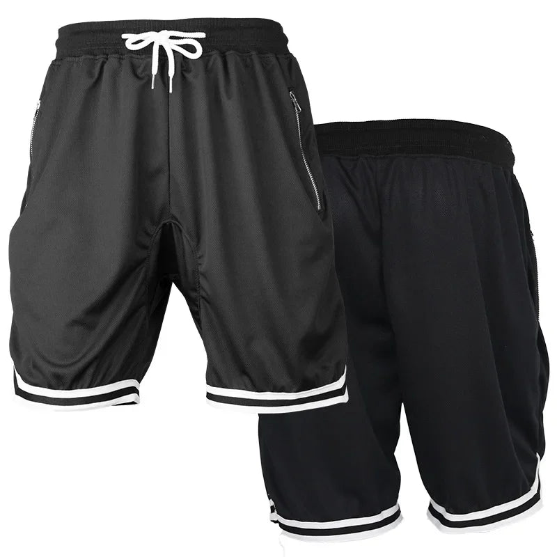 Men's THRIXINE quick dry gym jogger shorts in black, showcasing comfortable fit and lightweight athletic design.