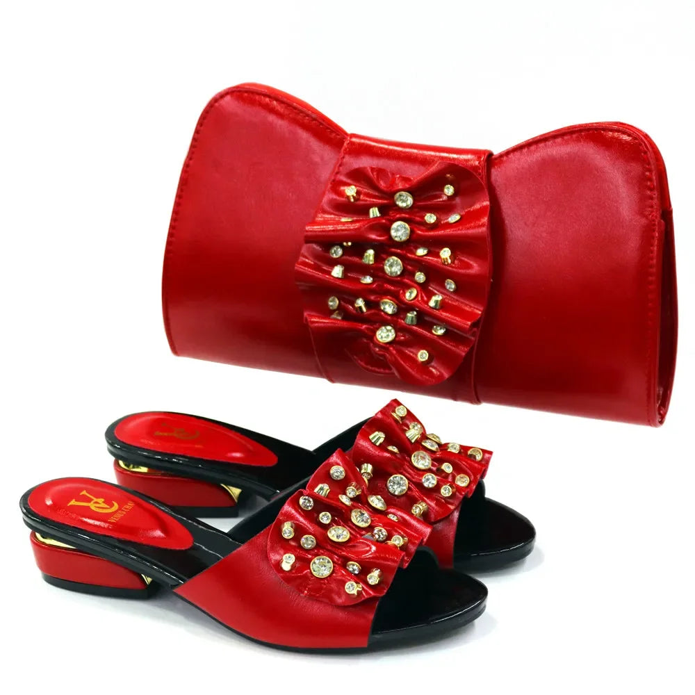 New Italian Shoes with Matching Bags Set EDL89