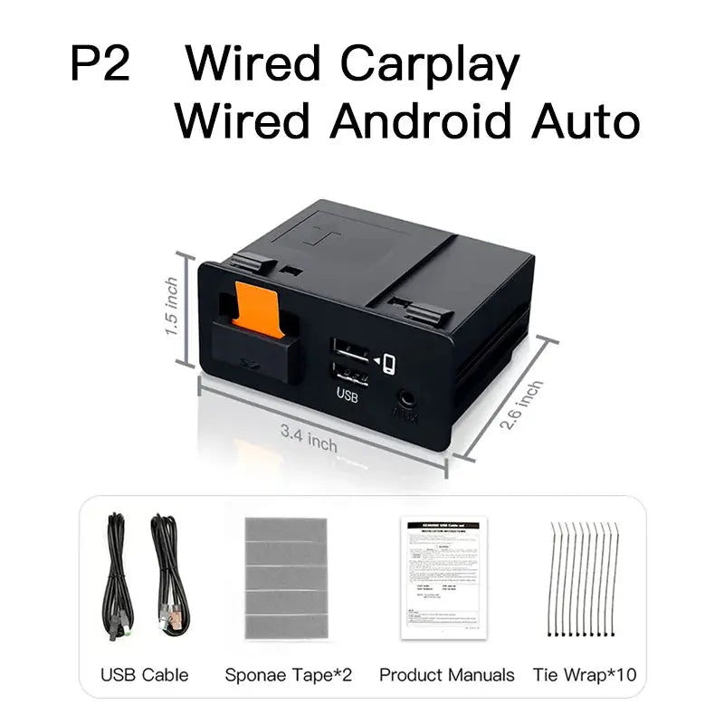 NEW P3 For Wireless Apple CarPlay Android Auto Adapter USB Hub OEM for Retrofit Mazda 2 3 6 CX3 CX5 CX8 CX9 MX5 TK78669U0C Kit ZITA LA BELLE ÉLITE