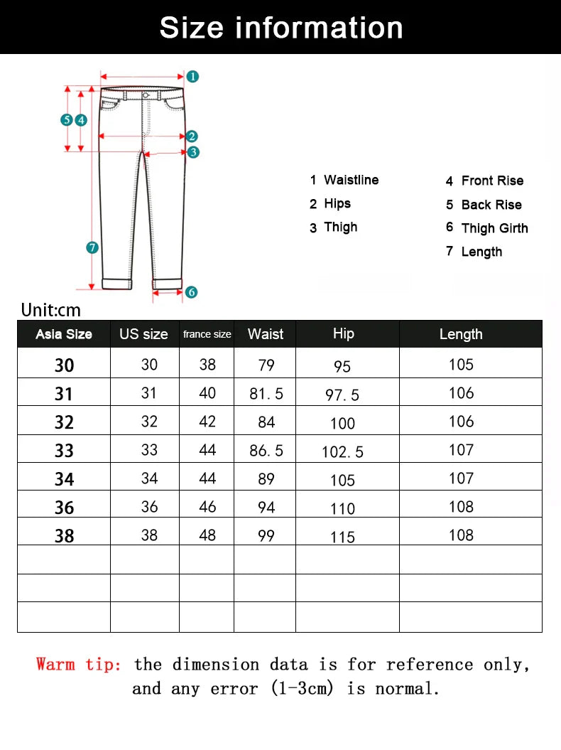 Summer Thin Men's Elastic Cotton Blue Jeans Comfortable Straight Casual Wear Pants