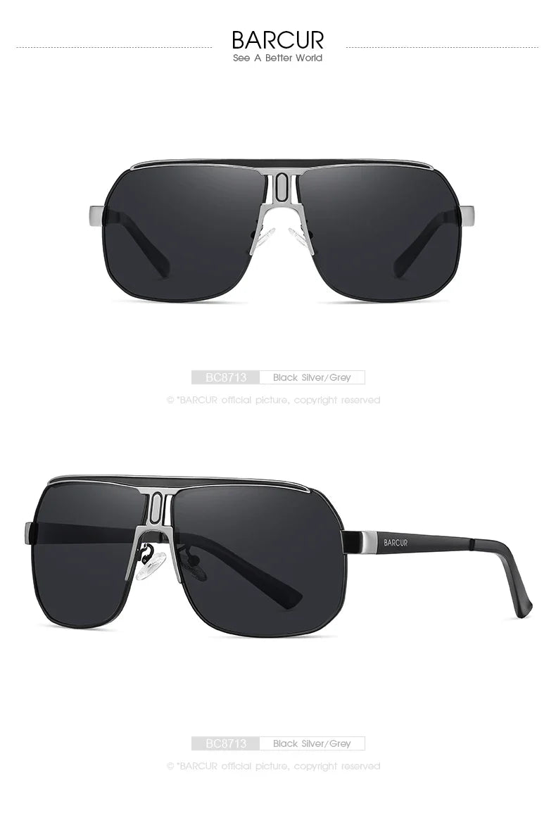 Stevvex BARCUR polarized sports sunglasses for men with gradient lenses, UV400 protection, ideal for fishing, driving, hiking, outdoor activities