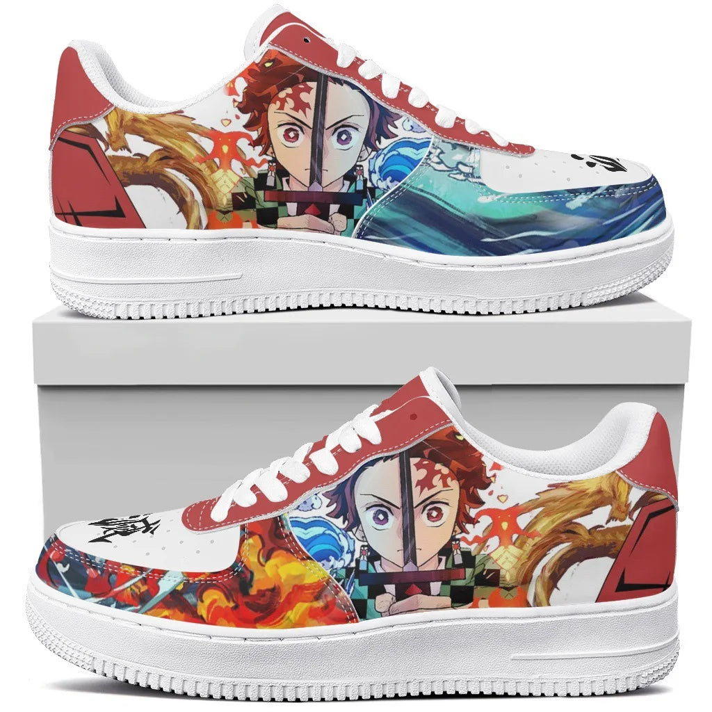 Demon Slayer Sneakers: Tanjiro & Nezuko Low Top Shoes