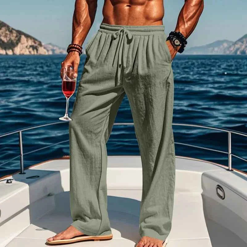 Men's 16-Color Linen Yoga Pants Spring/Summer