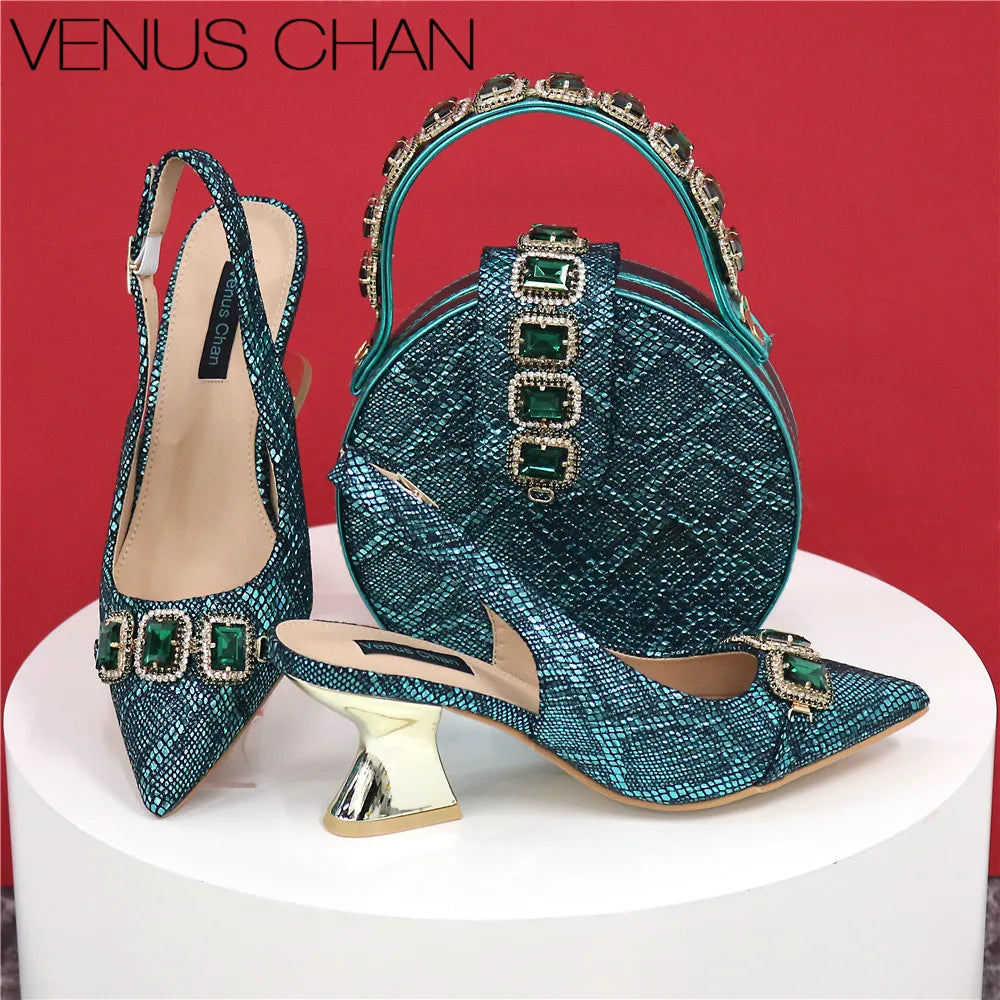 Ladies Shoes Matching Bag Set EDN12