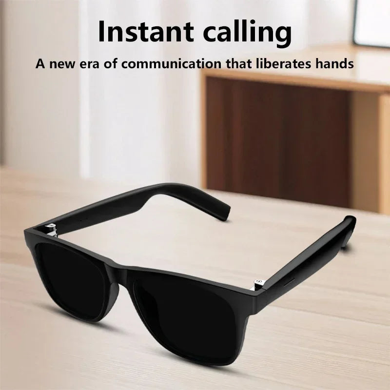 Lenovo Smart Glasses with touch control, 8K HD camera, Bluetooth, voice assistant, AI features, sleek design for adults