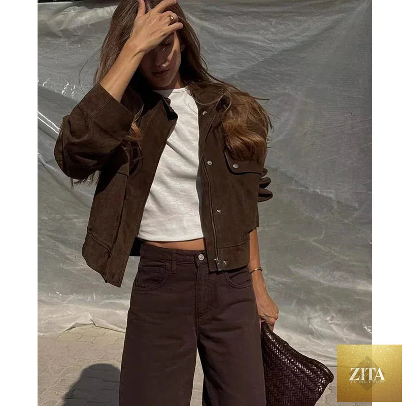 Women's Autumn Jackets 2025 New Fashion Big Pocket Elegant Women's Slim Warm Jackets Autumn Street Chic Young Student Coats