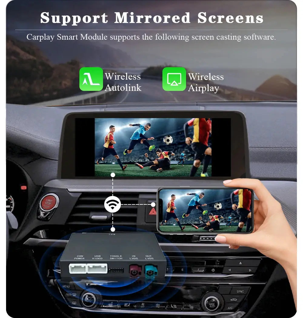Wireless Apple CarPlay & Android Auto Mirror Link Functions Decoder For BMW NBT System 1 2 3 4 5 6 7 Series X1 X3 X4 X5 X6 MINI ZITA LA BELLE ÉLITE