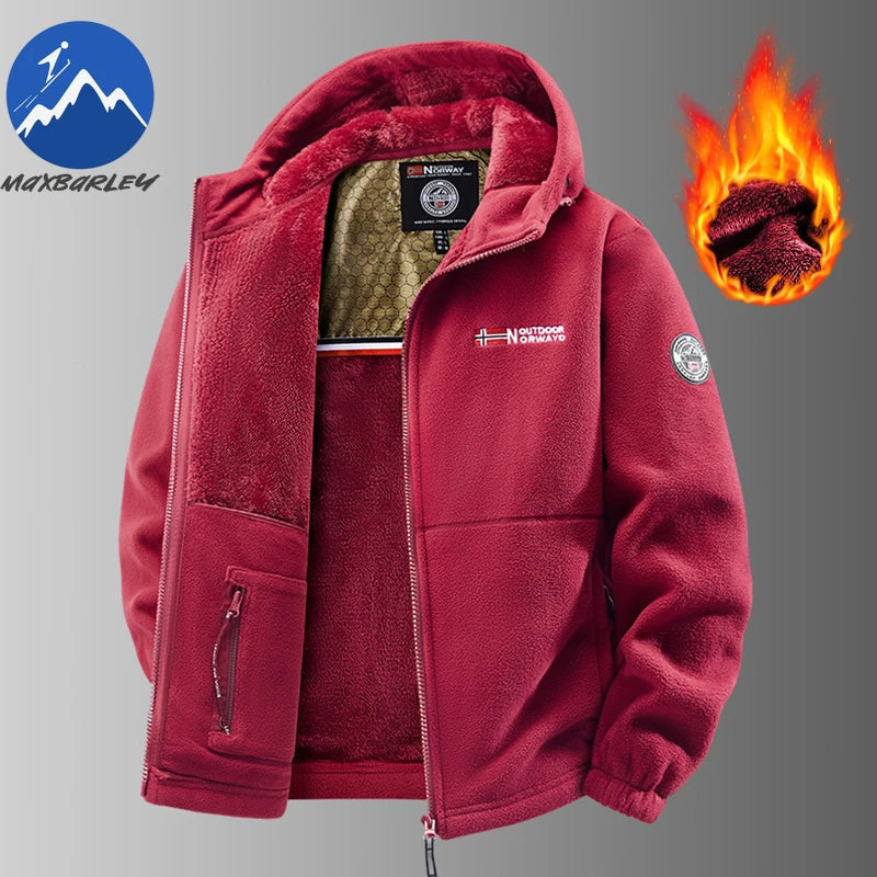 Maxbarley Winter Sportswear Set Mens Retro Training Thick Fleece Jacket + Pants Two Piece Set Casual Ski Running Tracksuit Suit ZITA LA BELLE ÉLITE