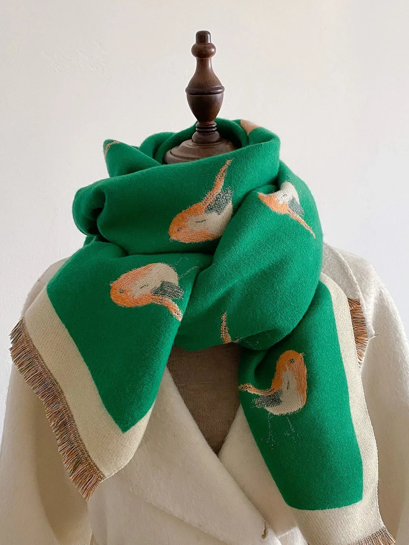 Thick Cashmere Blanket  Scarf Women Warm Pashmina Shawl Winter Wraps